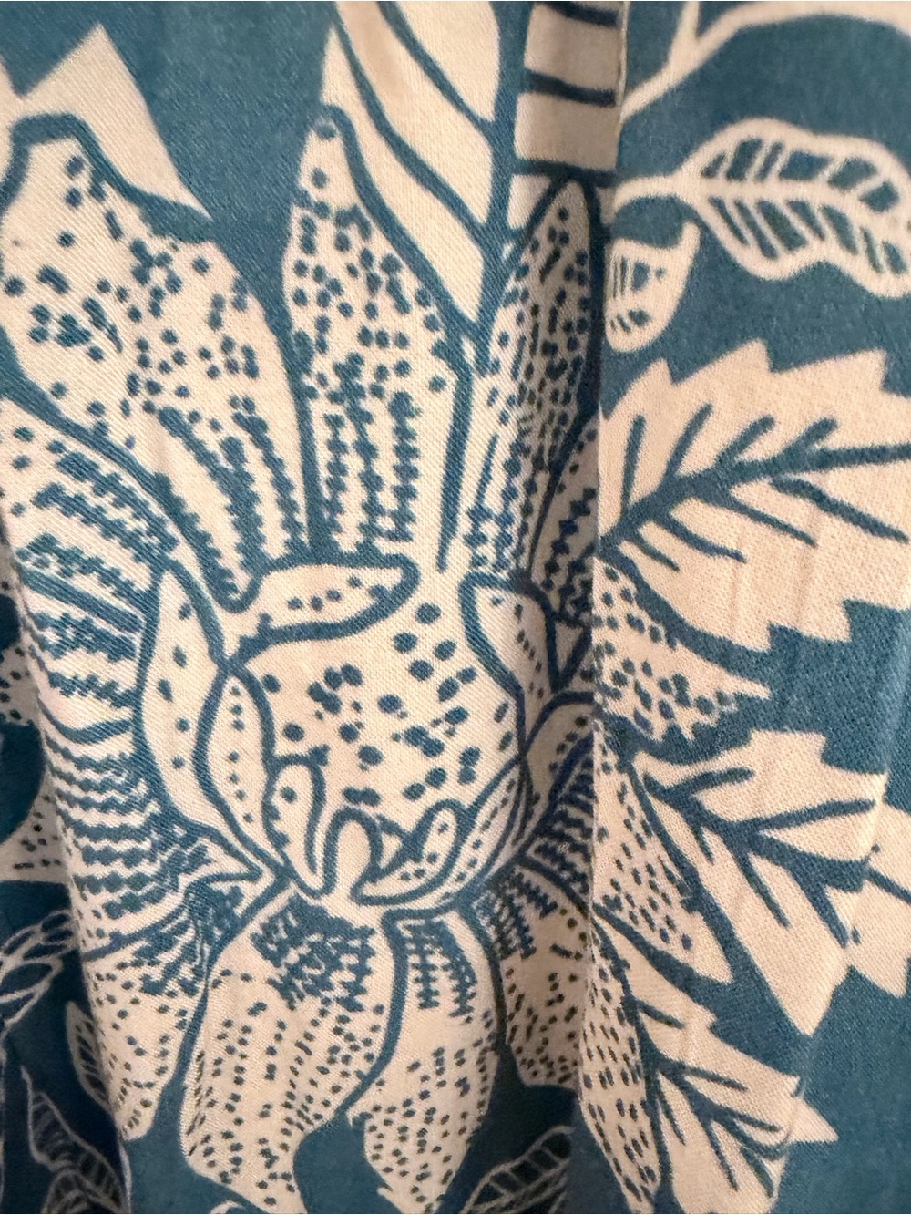 Natural Life Teal Floral Boho Maxi Skirt Tassel Drawstring XS - Picture 5 of 10